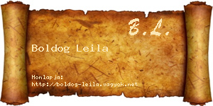 Boldog Leila névjegykártya